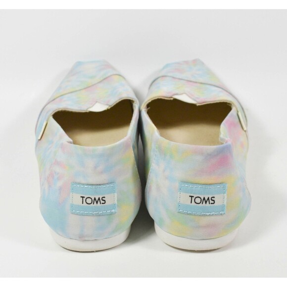 TOMS Earthwise Pastel Tie Dye Slip On Canvas Shoes Size 7.5 - Picture 5 of 7